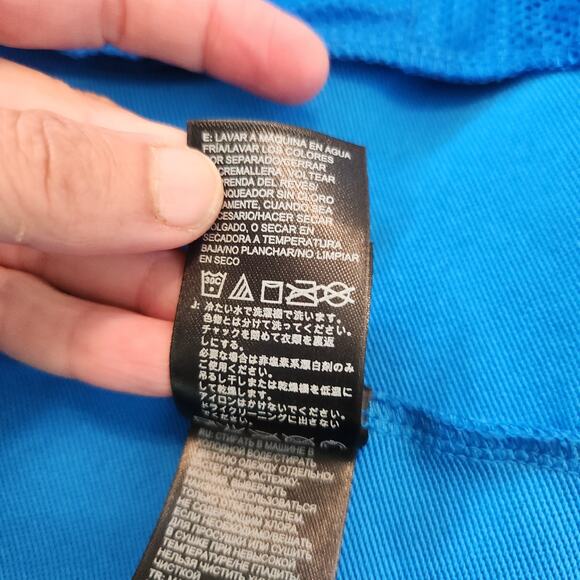 North Face Jacket Sz Large Mens Apex Pneumatic Windwall Blue Full Zip Softshell - Picture 15 of 16